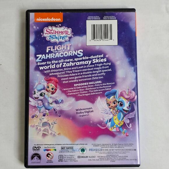 Shimmer and Shine Flight of the ZahraCorns DVD - Picture 3 of 3